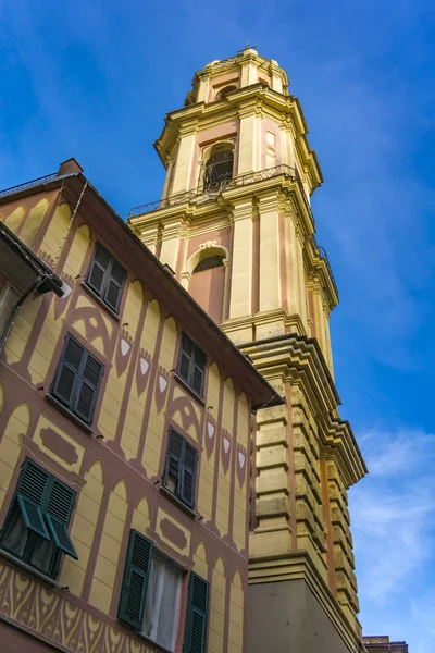 Torre Sino Basílica San Gervasio Protasio Rapallo Itália — Fotografia de Stock