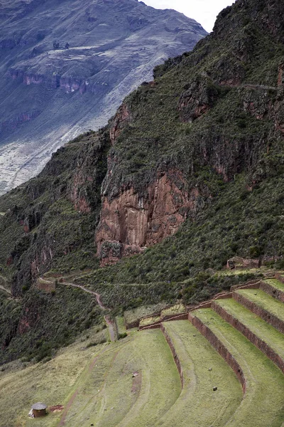 Terraços Agrícolas Sacred Valley Pisac Peru — Fotografia de Stock