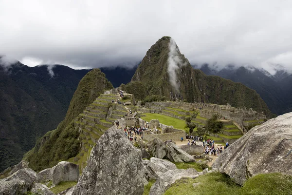 Vue Sur Les Ruines Machu Picchu Pérou — Photo