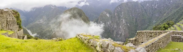 秘鲁马丘比丘遗址鸟瞰图 — 图库照片