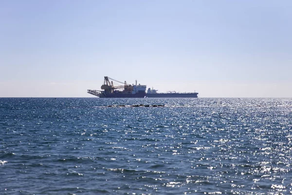 Statki Horyzont Morze Niebieski — Zdjęcie stockowe