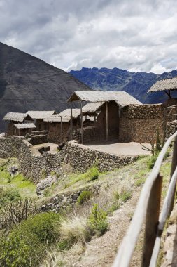 Kutsal vadi Pisac, Peru, harabelerde Inca, görüntüleme