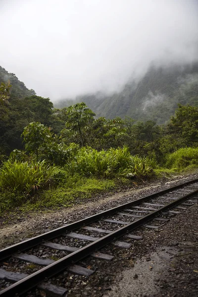 Railroad Cusco Machu Picchu Aguas Calientes Peru — Stock Photo, Image