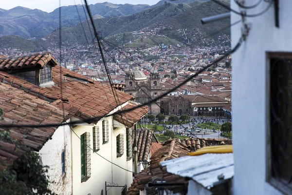 Vista Para Cidade Cusco Nos Andes Peruanos — Fotografia de Stock