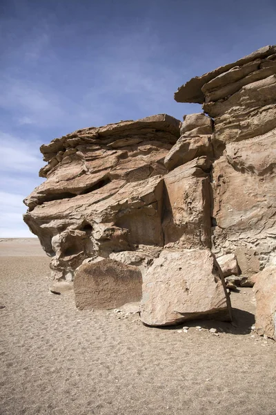 Скельні Утворення Dali Пустеля Болівії Едуардо Avaroa Андське Фауни Заповідника — стокове фото