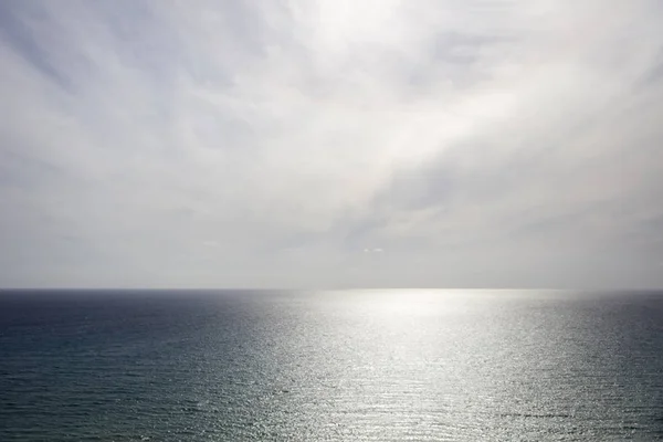 Vue Horizon Bleu Mer Par Une Journée Ensoleillée — Photo