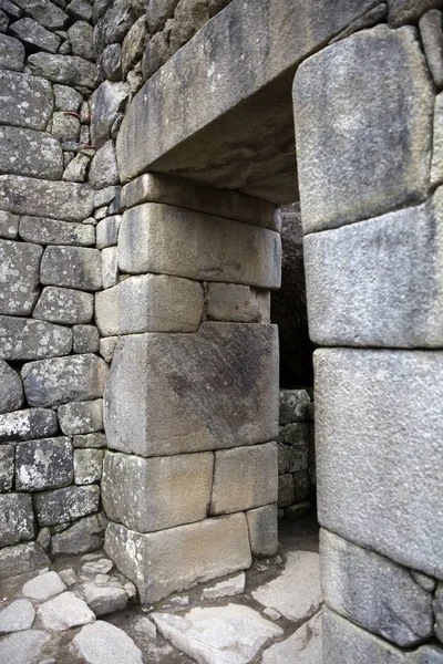Detail Van Machu Picchu Inca Citadel Peru — Stockfoto
