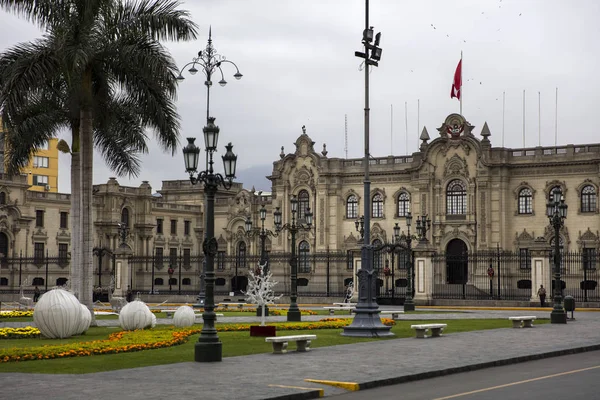 Lima Peru Dezembro 2017 Guardas Não Identificados Pelo Palácio Presidencial — Fotografia de Stock