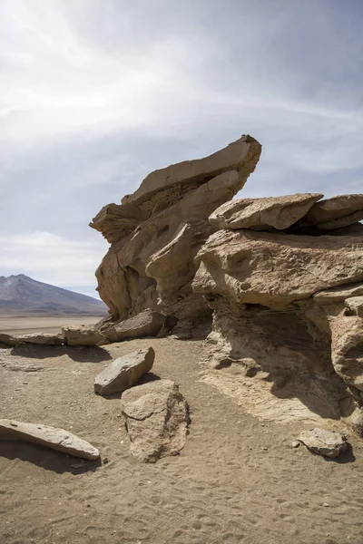 Felsformationen Der Dali Wüste Bolivien Nationalpark Eduardo Avaroa Anddean Fauna — Stockfoto