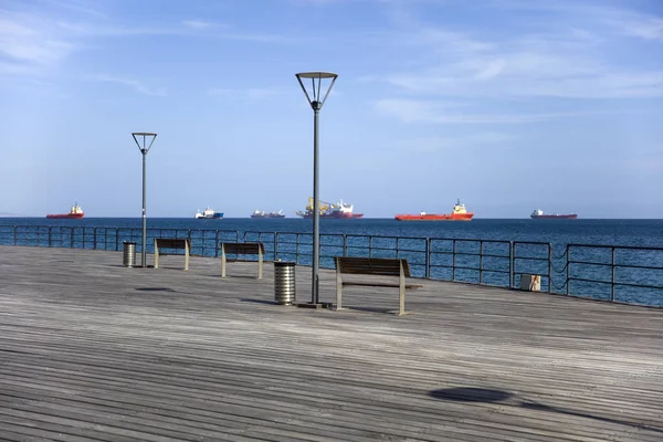 Pier Mediterranean Sea Limassol Cyprus — Stock Photo, Image