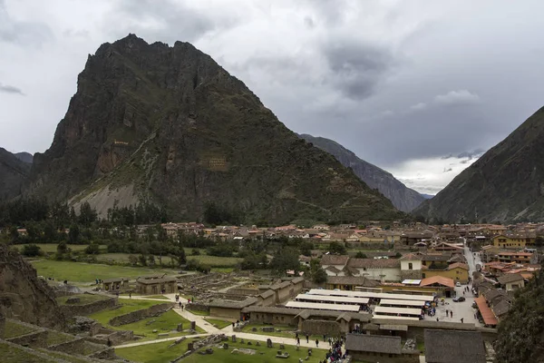 Blick Auf Kolossales Heiligtum Von Ollantaytambo Peru — Stockfoto