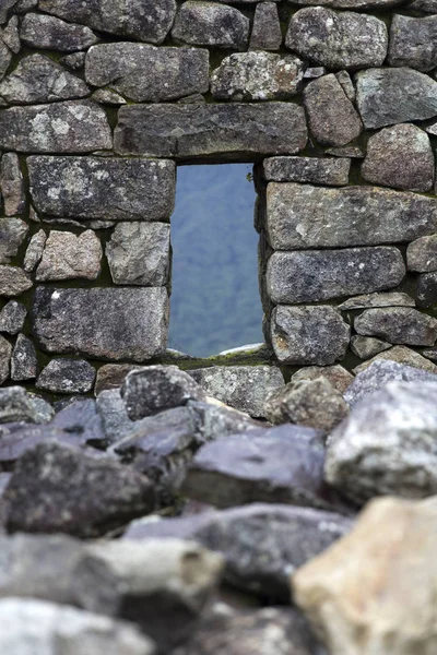 Detail Van Stenen Muur Machu Picchu Peru — Stockfoto