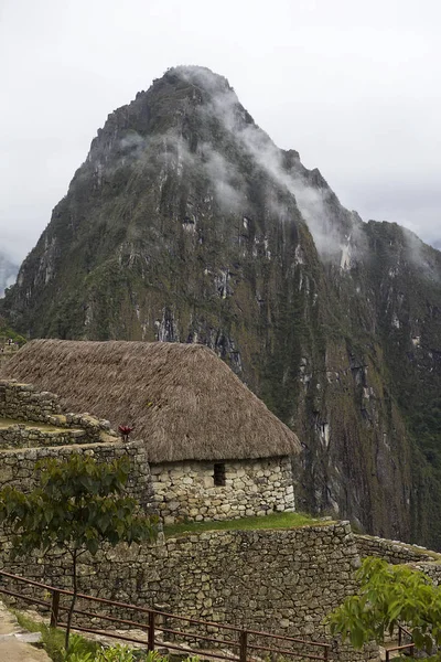 Λεπτομέρεια Από Πέτρινο Σπίτι Στο Μάτσου Πίτσου Περού — Φωτογραφία Αρχείου