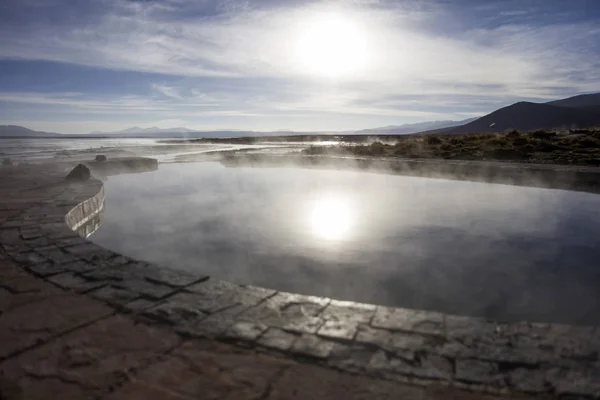 Águas Terrmales Polques Eduardo Avaroa Reserva Nacional Fauna Andina Bolívia — Fotografia de Stock