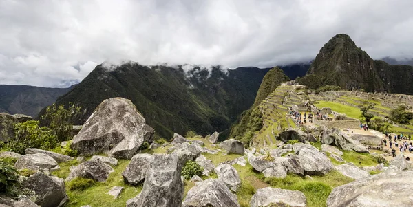 Machu Picchu Peru Ocak 2018 Kimliği Belirsiz Kişi Machu Picchu — Stok fotoğraf