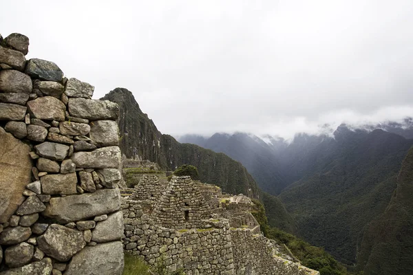 Részlet Perui Machu Picchu Inka Fellegvár — Stock Fotó