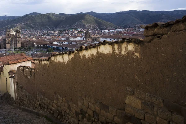Vista Para Cidade Cusco Nos Andes Peruanos — Fotografia de Stock
