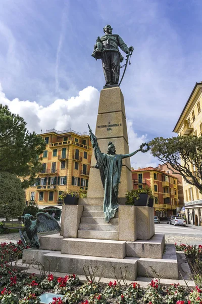 Santa Margherita Ligure Března 2018 Pomník Viktor Emanuel Santa Margherita — Stock fotografie