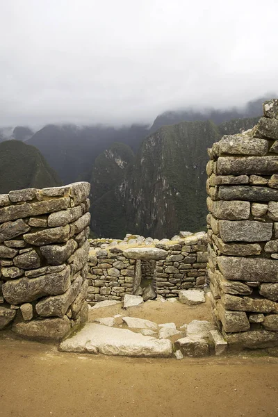 Részlet Perui Machu Picchu Inka Fellegvár — Stock Fotó