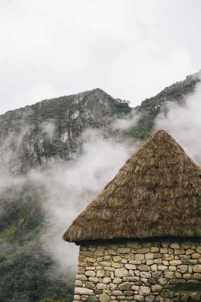 Detail Des Steinernen Hauses Machu Picchu Peru — Stockfoto