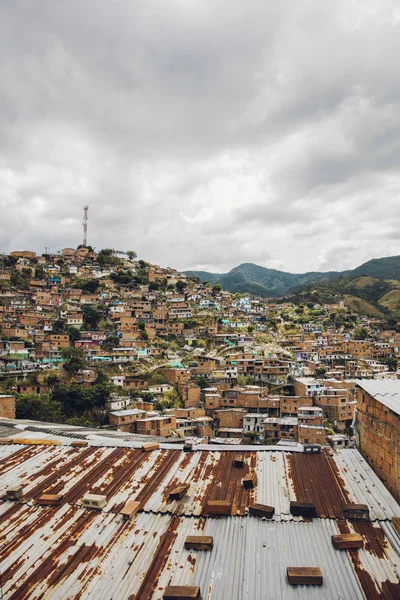 View Houses Hills Comuna Medellin Columbia — Stock Photo, Image