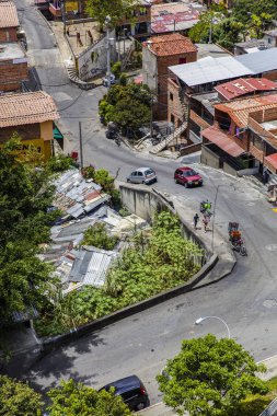 Medellin, Kolombiya - 12 Eylül 2019: Medellin, Kolombiya. Medellin Kolombiya 'nın dağlık Antioquia eyaletinin başkenti ve Kolombiya' nın ikinci büyük şehridir..