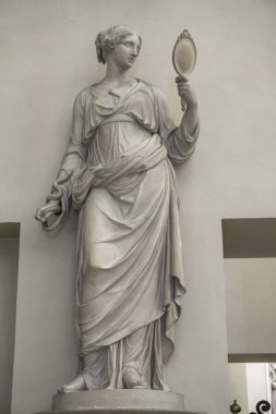 San Marino - 16 Şubat 2018: Basilica di San Marino 'nun İçi. 1838 yılında San Marino Cumhuriyeti 'nde kurulmuş bir Katolik kilisesidir..