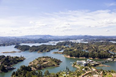 Guatape göl: Antioquia, Colombia havadan görünümü