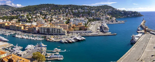 Nice Francia Octubre 2019 Vista Port Lympia Niza Francia Buit — Foto de Stock