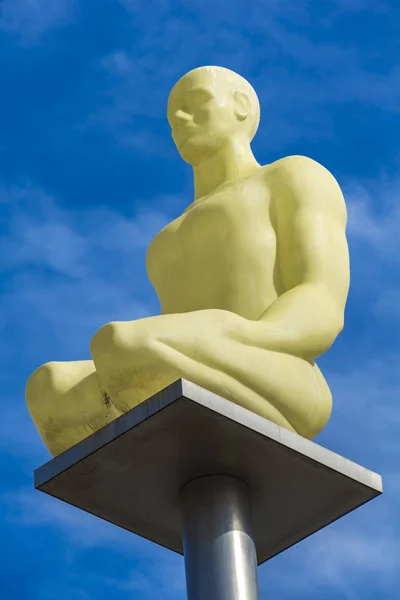 Statue Conversation Nice Jaume Plensa Made 2007 Place Massena Nice — Stock Photo, Image