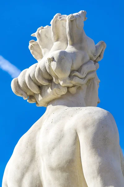 Detalhe Estátua Apolo Fonte Sol Place Massena Nice França Estátua — Fotografia de Stock