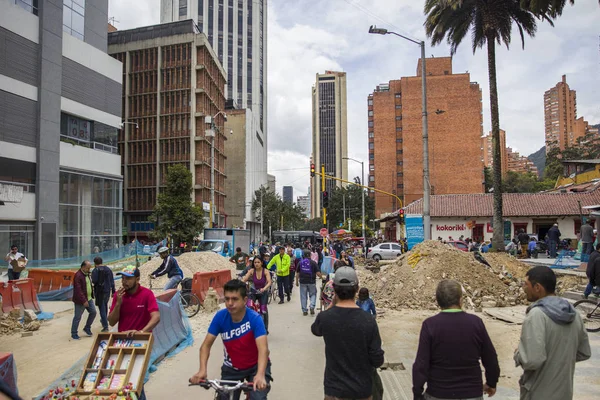 Bogota Colombia Septiembre 2019 Personas Identificadas Calle Bogotá Colombia Bogotá —  Fotos de Stock