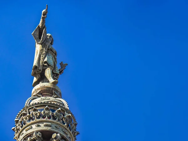 Monumento Cristóvão Colombo Barcelona Catalunha Espanha — Fotografia de Stock