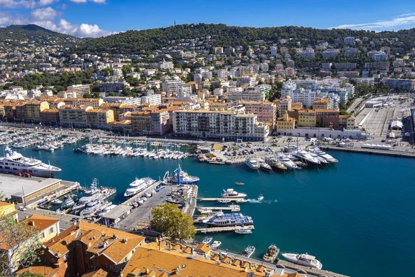 Nice Francia Octubre 2019 Vista Port Lympia Niza Francia Buit — Foto de Stock