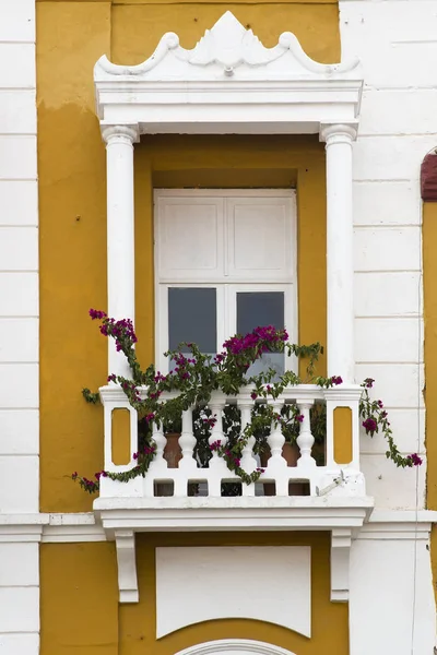 View Typical Latin American Colonial Window Cartagena Colombia — Stock Photo, Image