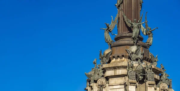 Monumento Cristóvão Colombo Barcelona Catalunha Espanha — Fotografia de Stock