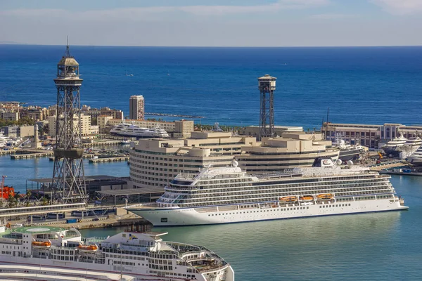 Nice Francja Października 2019 Statek Wycieczkowy Port Lympia Nicei Francja — Zdjęcie stockowe