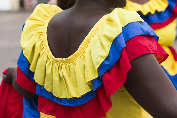 Cartagena Colombia September 2019 Unidentified Palenquera Fruit Seller Lady Street — Stock Photo, Image