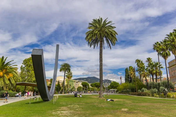 Nice France October 2019 Unidentified People Arc 115 Degreest Albert — Stock Photo, Image