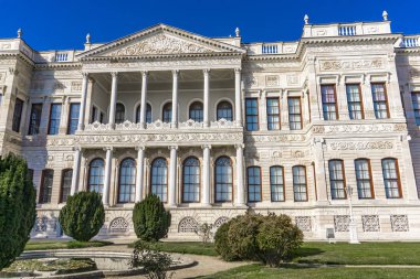İstanbul, Türkiye 'deki Dolmabahçe Sarayı' ndan ayrıntılar