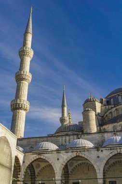 İstanbul, Türkiye 'deki Süleyman camii avlusundan ayrıntılar