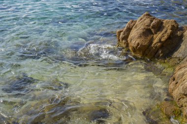 İspanya Katalonya 'nın Lloret de Mar kasabası yakınlarındaki Costa Brava tatil beldesi.