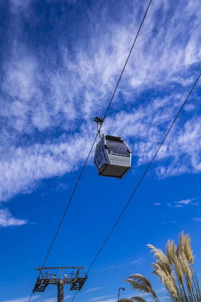 Barcelona Spain October 2019 Montjuic Cable Car Barcelona Spain Gondola — Stock Photo, Image