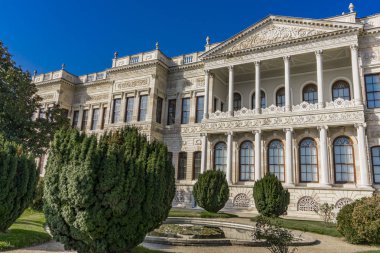 İstanbul, Türkiye 'deki Dolmabahçe Sarayı' ndan ayrıntılar