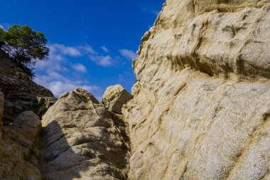 İspanya Katalonya 'nın Lloret de Mar kasabası yakınlarındaki Costa Brava tatil beldesi.