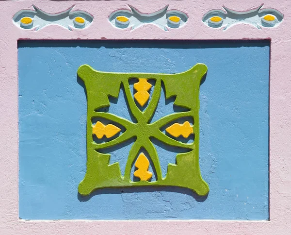 Guatape Colombia Septiembre 2019 Detalle Fachada Colorida Edificio Guatape Colombia —  Fotos de Stock