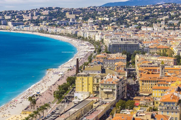 Nice Francia Octubre 2019 Personas Identificadas Playa Promenade Des Anglais —  Fotos de Stock