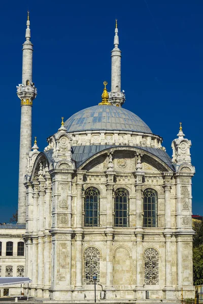 Ortakoy Mosque Bosphorus Istanbul Turkey Baroque Revival Architecture Mosque Opened — Stock Photo, Image