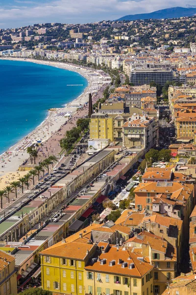 Panoramic Aerial View Beaches Nice France — Stock Photo, Image
