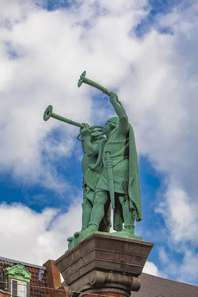 Danimarka Kopenhag Daki Lur Blowers Anıtına Bakın Anıt Anton Rosen — Stok fotoğraf